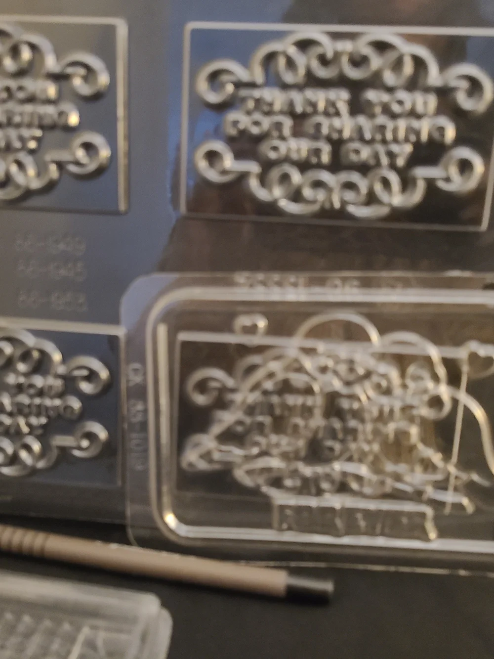 Clear 'Happy Birthday' Embossed Chocolatr Card Mold Kit